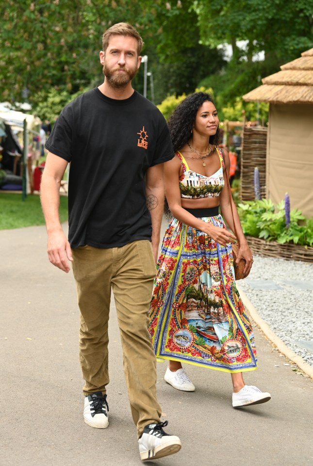 Newly single Calvin Harris enjoyed the day at the Chelsea Flower Show with Vick Hope