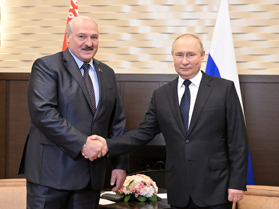 Belarus dictator Alexander Lukashenko is a close ally of Vladimir Putin