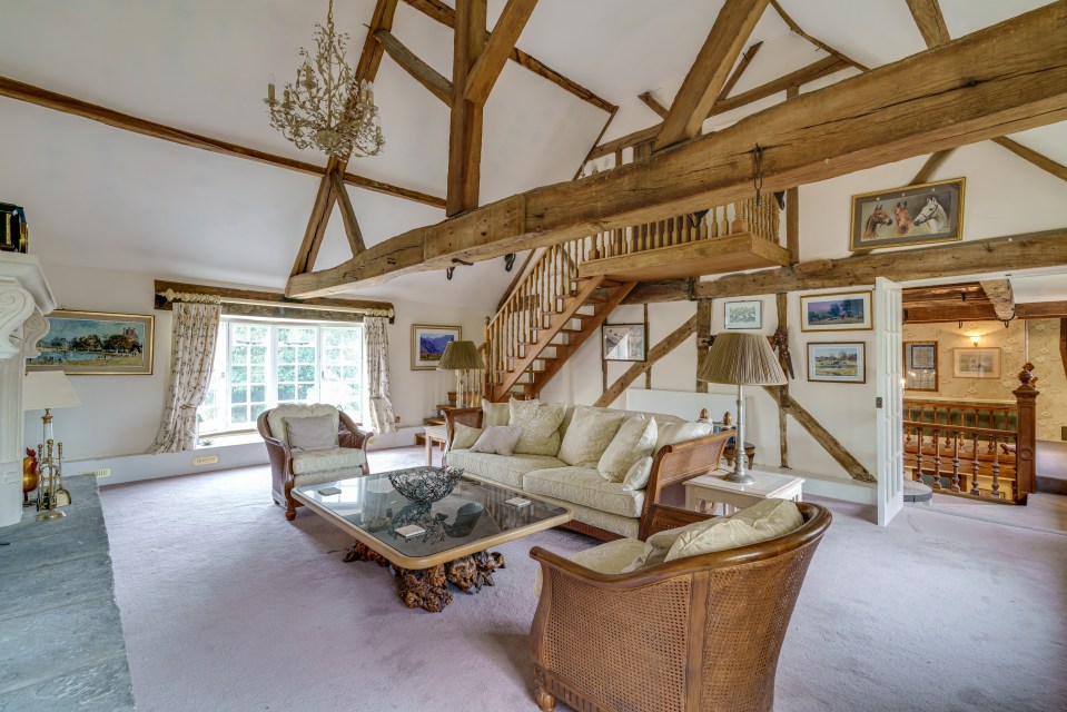 Wooden beams feature throughout the house