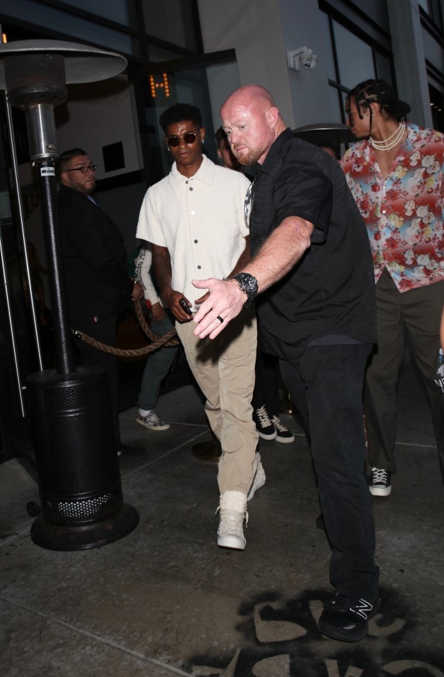 The England international jetted to LA with team-mate Jesse Lingard and enjoyed a spot of dinner at Catch