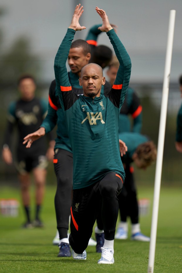 Fabinho returned to training following his hamstring troubles