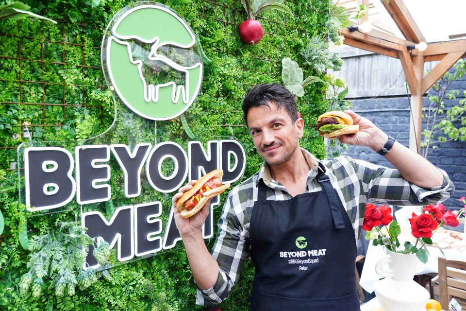 Peter was offering tips on hosting summer barbecues with plant-based products from brand Beyond Meat