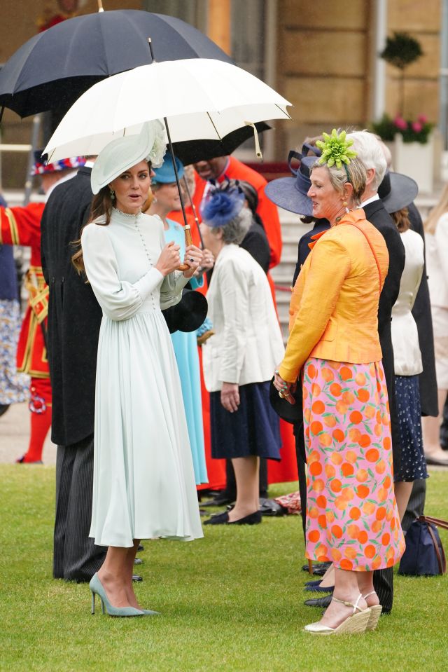 Kate looked animated as chatted with invited guests