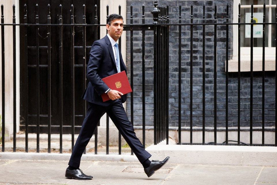 The Chancellor leaving Downing Street