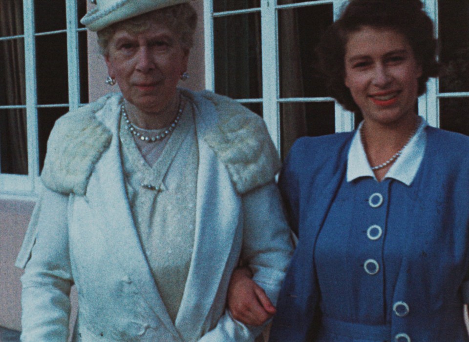 Her Majesty with her grandmother Queen Mary