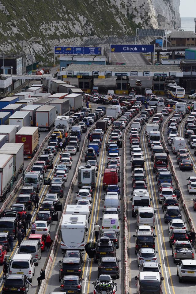 Queues at the Port of Dover stretched back for miles