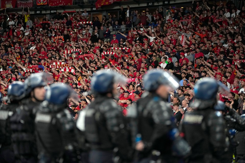 Liverpool fans were shown roughouse tactics from French police