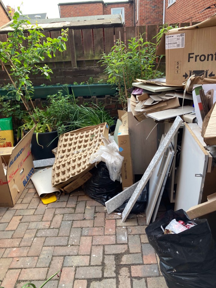 The pensioner was also concerned about the amount of rubbish piling up from deliveries