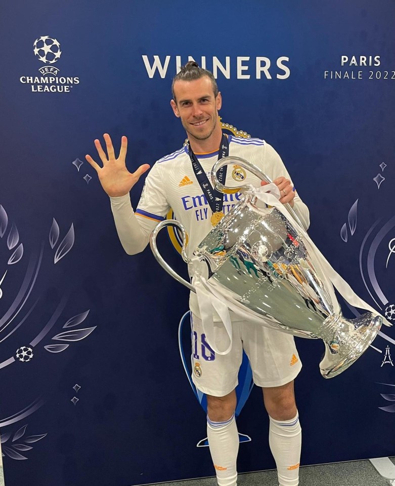 Bale is a five-time winner of the Champions League