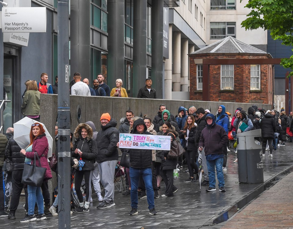 Hundreds queued through the night to try to get a passport in time for their holiday