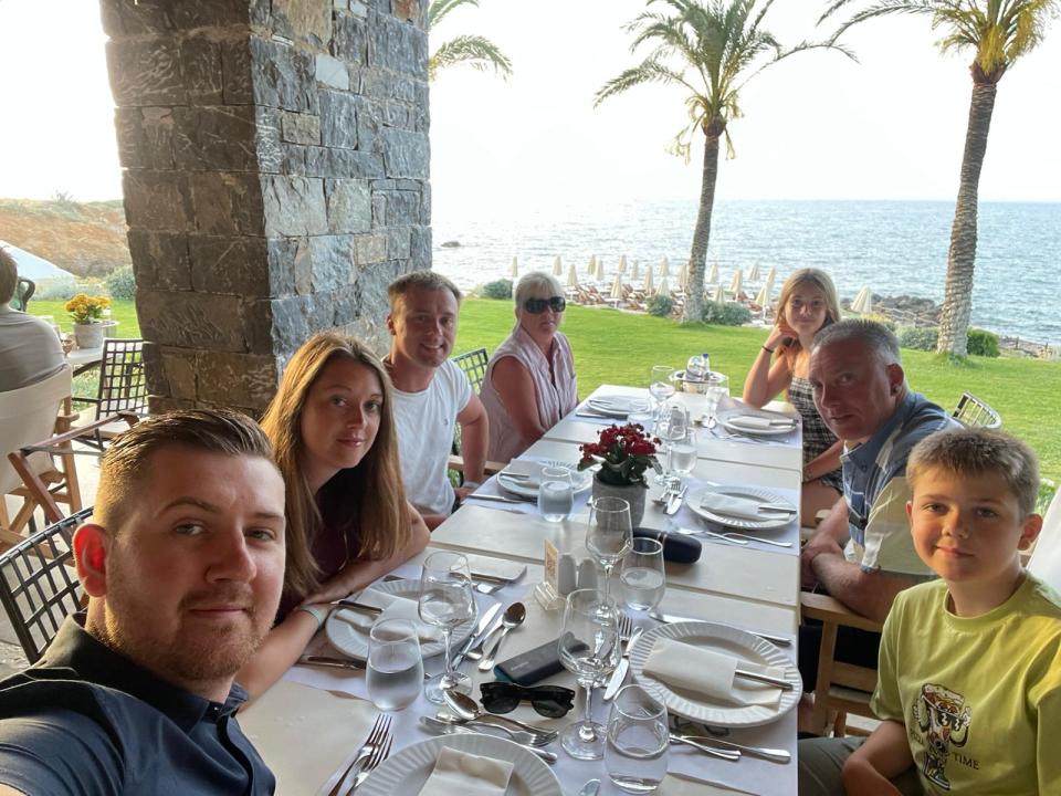 Jamie had been on holiday in Crete with his family