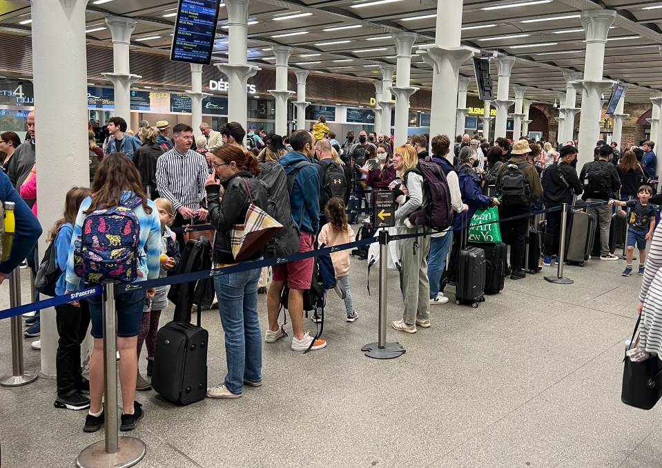 There were chaotic queues at St Pancras International this morning