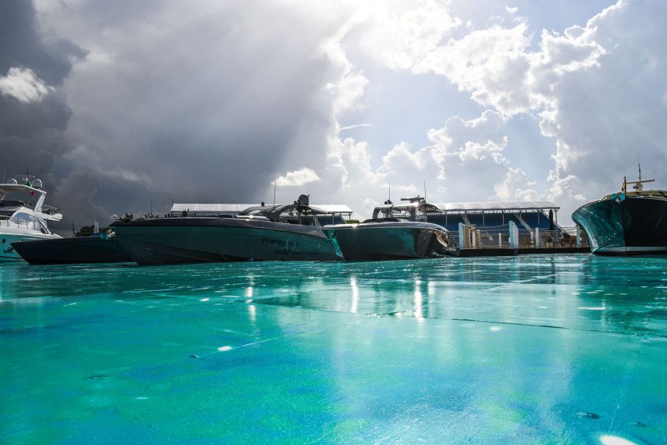 The yachts were craned in to give the track the Miami feel