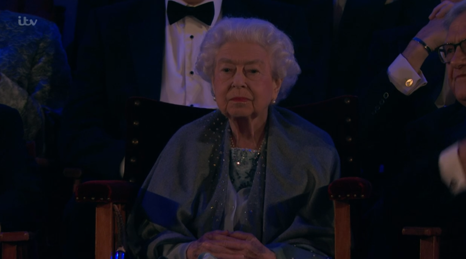 The Queen took to her seat in the royal box