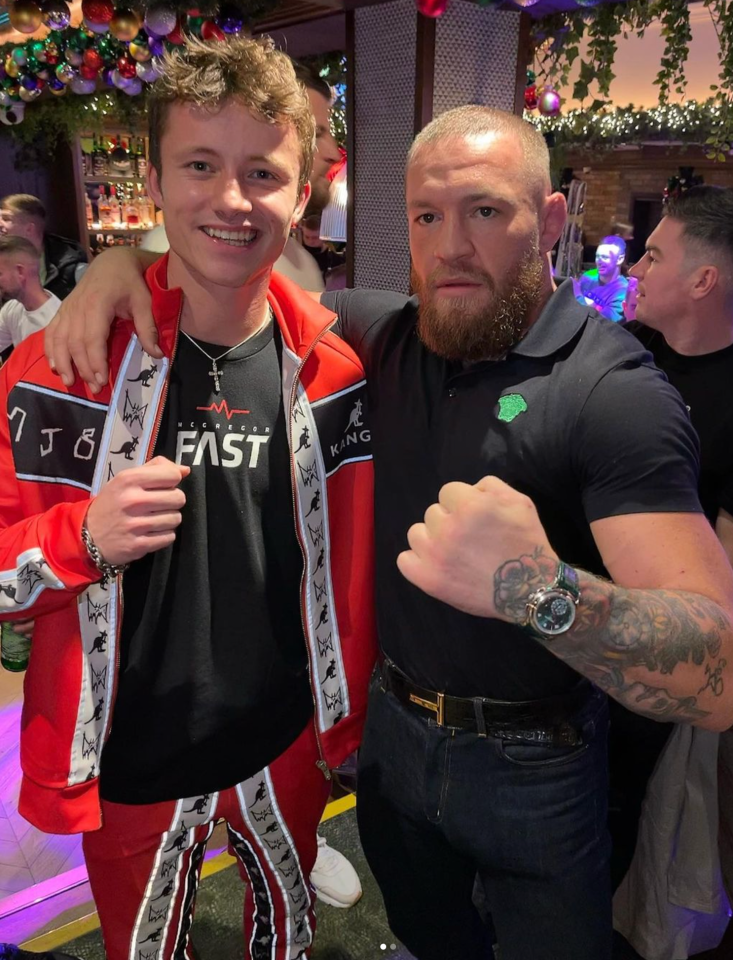 Downer with UFC legend Conor McGregor in Ireland