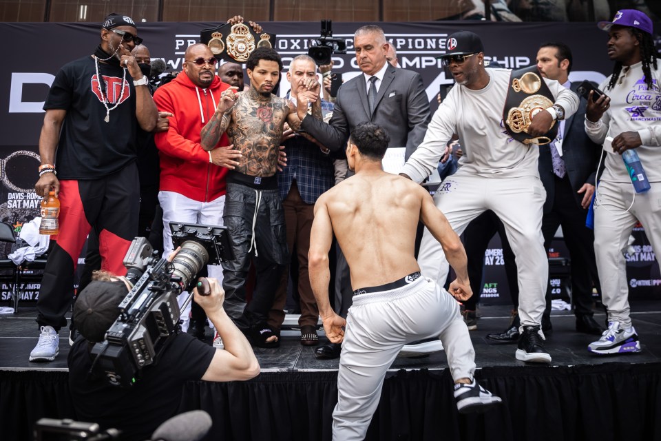 Romero was fuming after being bumped off the stage by his big rival