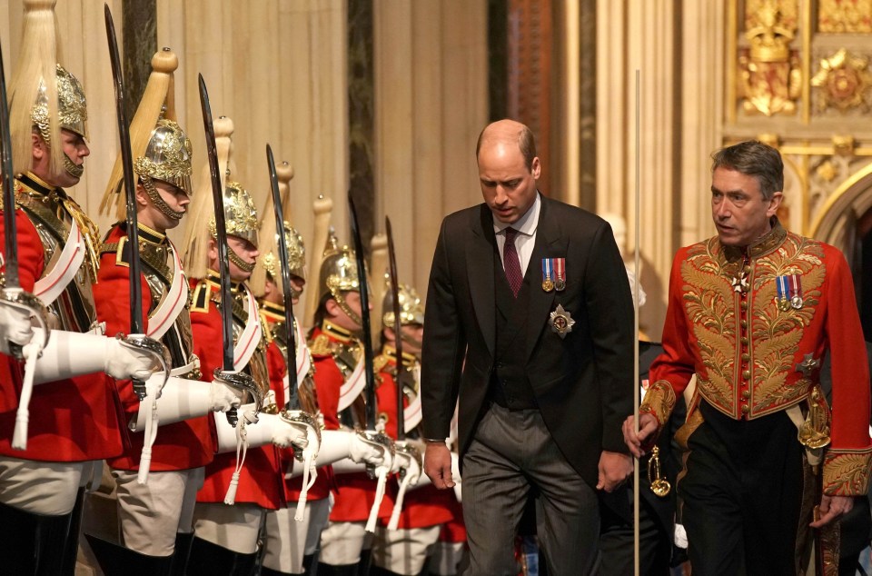 Prince William was present at Parliament today for the Queen's Speech