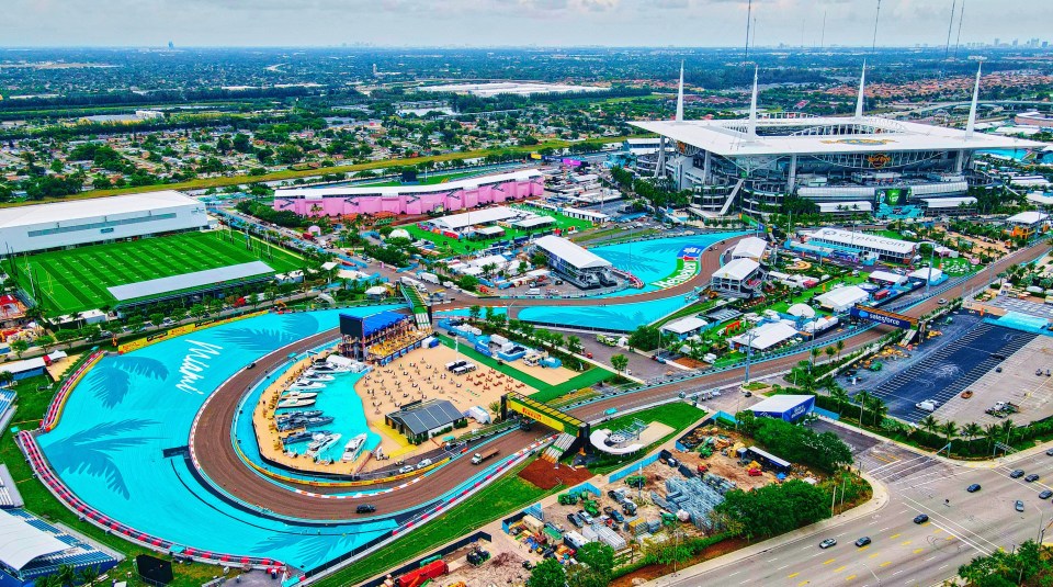 The Miami street circuit is next door to the Dolphins' Hard Rock Stadium