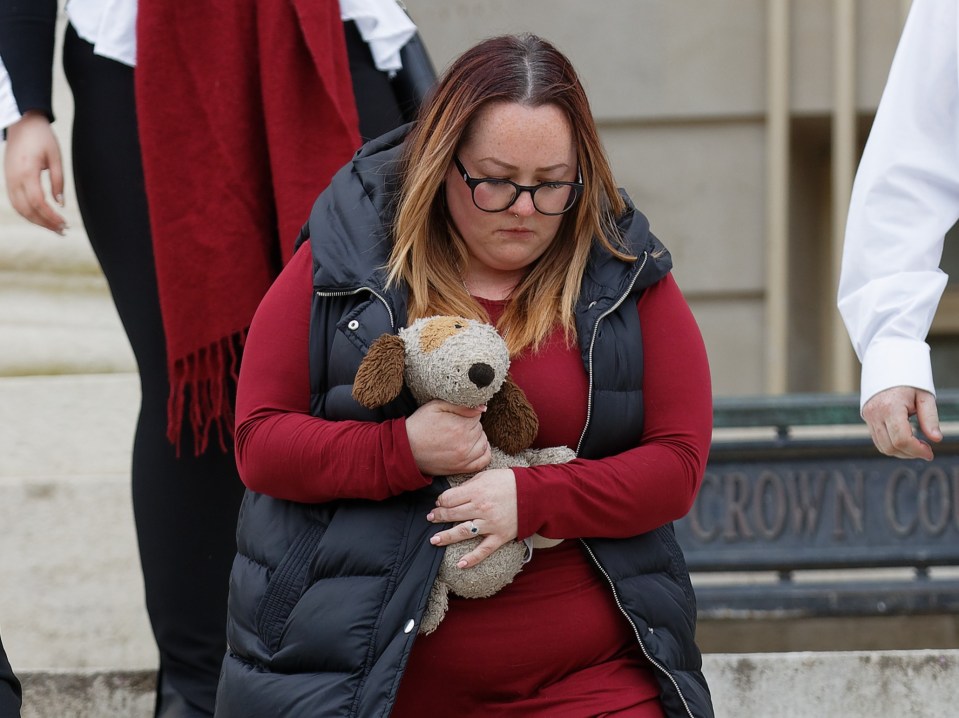 Jack's mum Emma Whitfield leaves court today