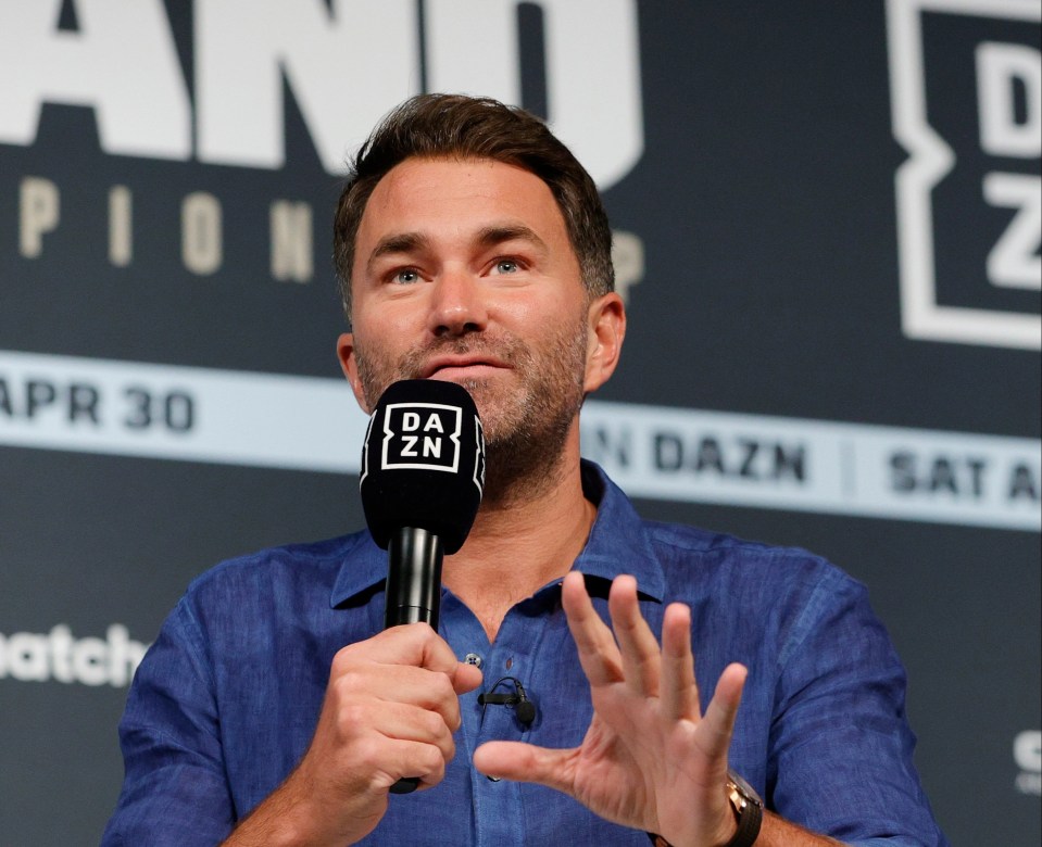 Eddie Hearn said he is closing in on an agreement to host the rematch in the Middle East