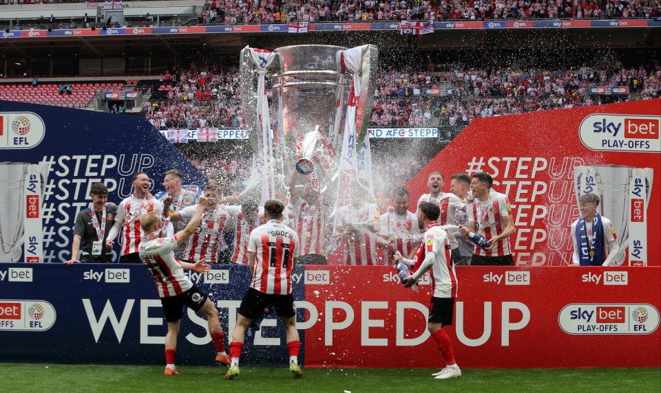 Sunderland are back in the Championship after winning the League One play-off final