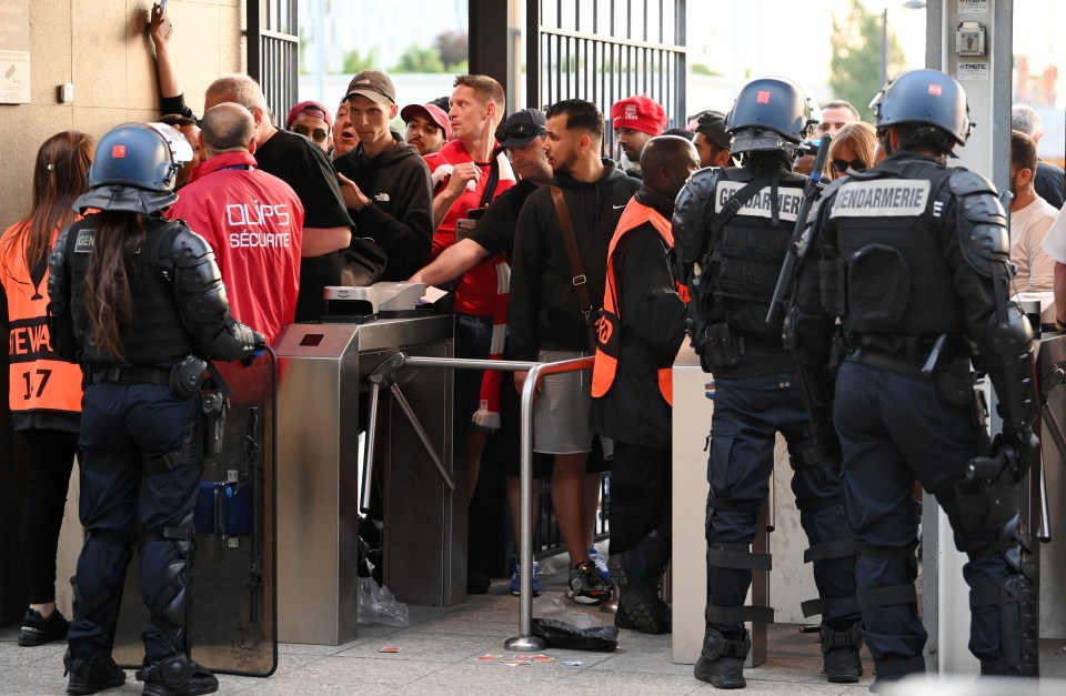 The French authorities have accused many Liverpool fans of trying to get in without valid tickets