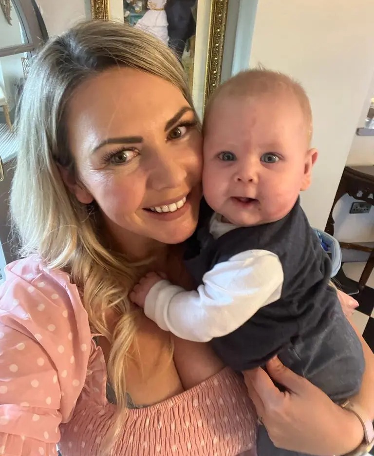 Aimee Bradley with six-month-old Blake