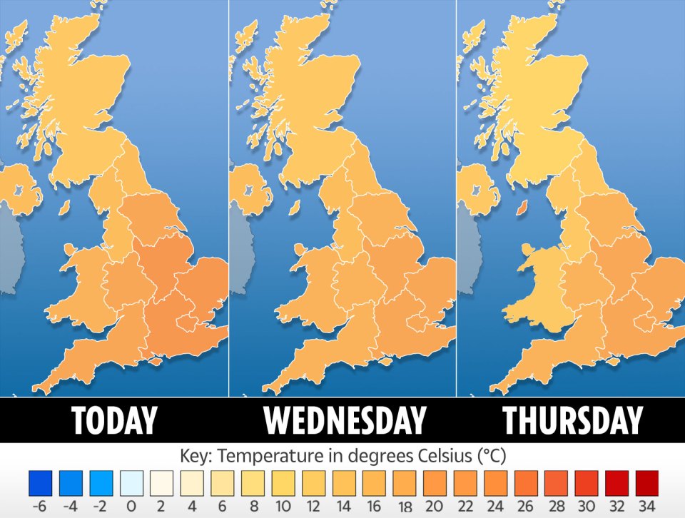 Tuesday is due to be the hottest day of the year so far