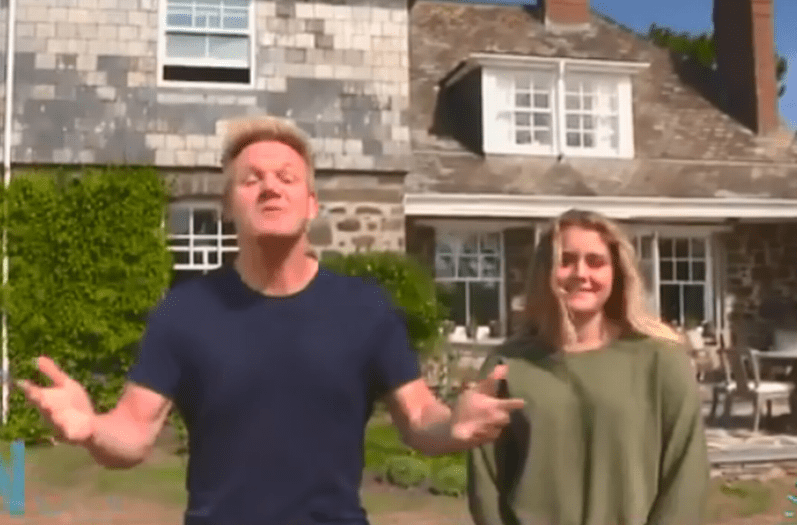 Gordon Ramsay and daughter Tilly outside the home he sold making £3.5m profit