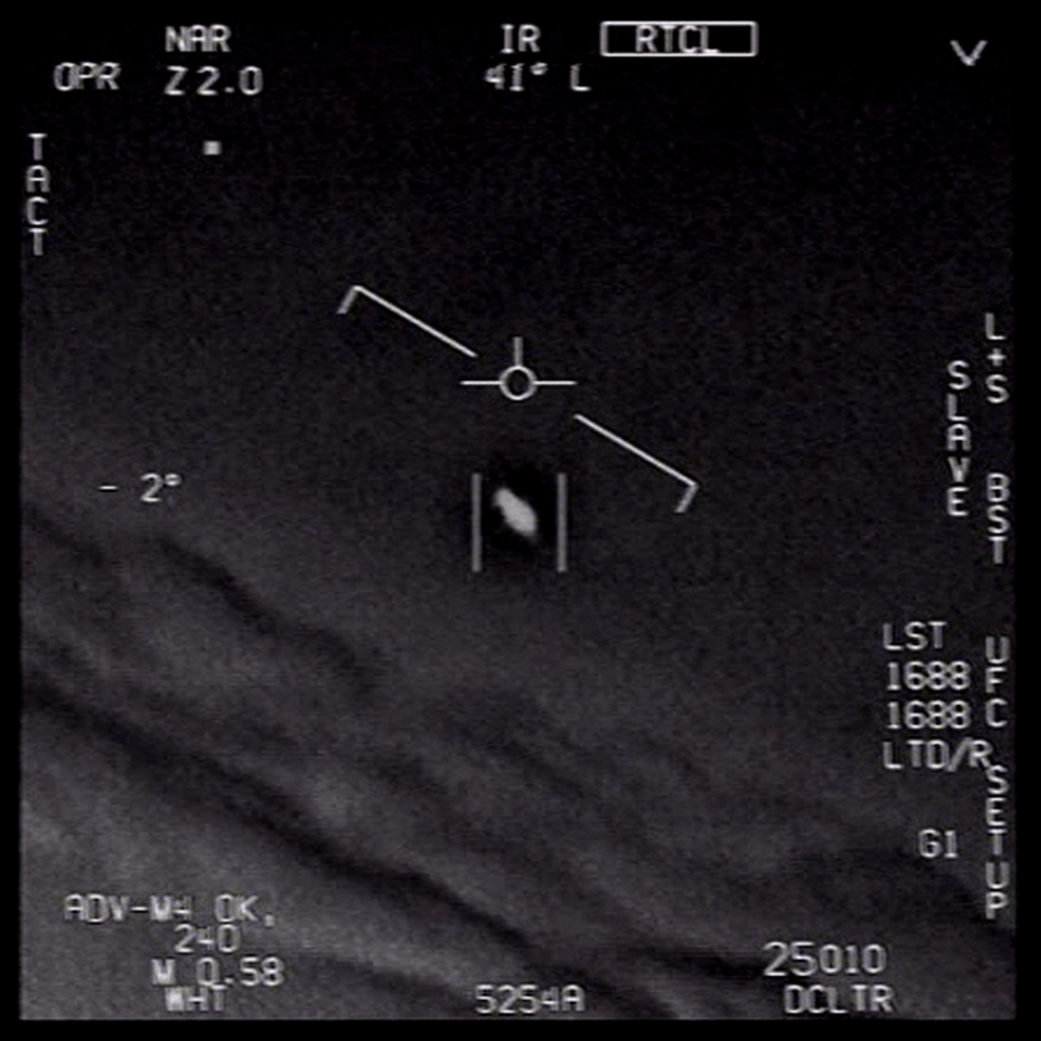 Videos showing US military encounters with UFOs have been revealed - such as this incident known as 'Gimbal'