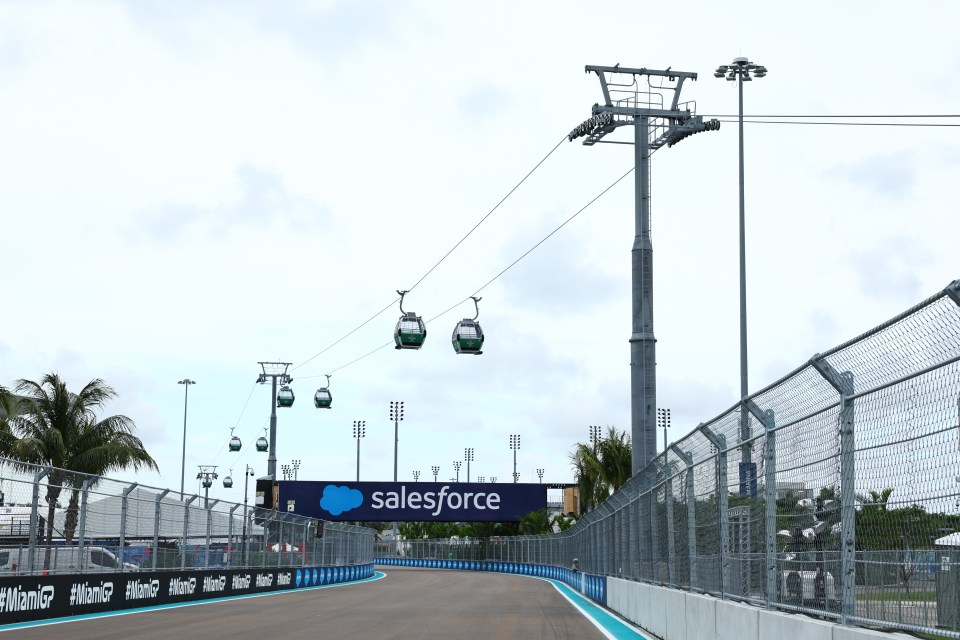 The track also has cable cars