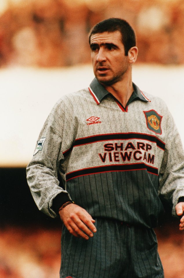 An infamous 'invisible' grey football shirt worn by Manchester United legend Eric Cantona is set to sell for £12,000