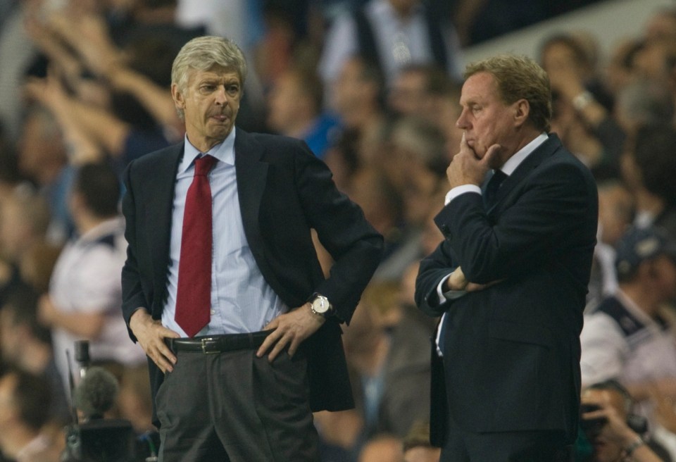 Arsene Wenger and Harry Redknapp will renew acquaintances on the touchline