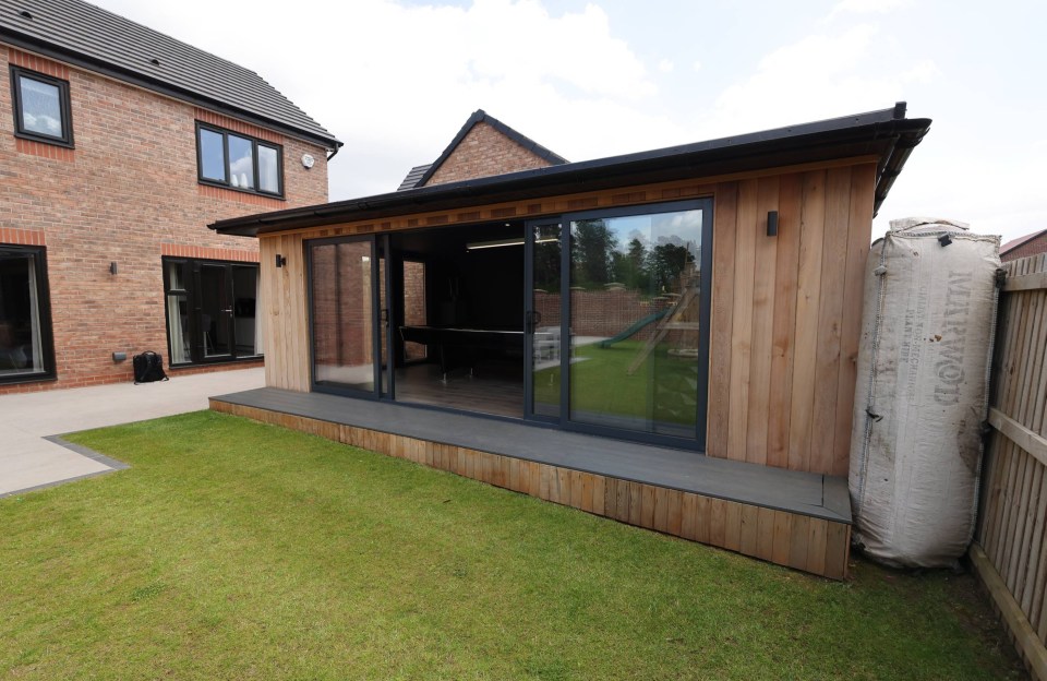 David Carr's shed can be seen over the fence from the Illingworth's