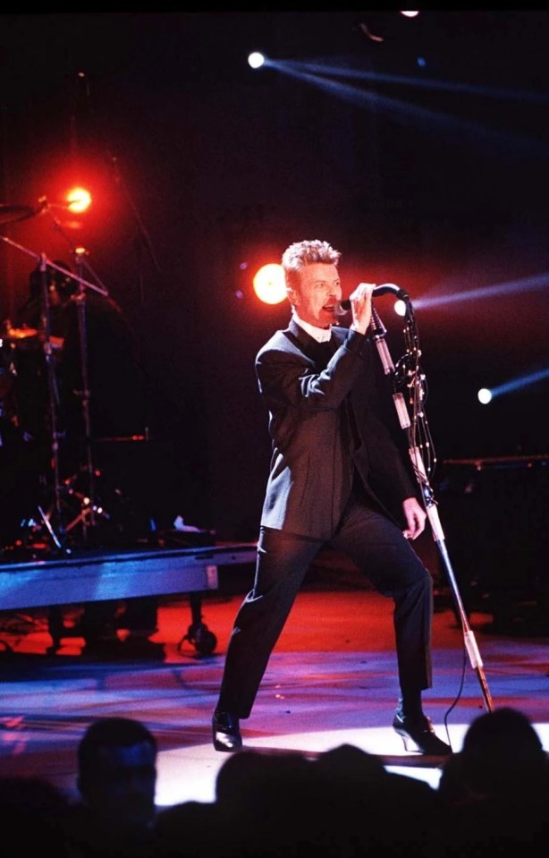 Bowie wore the boots at the Brit Awards in 1996 to collect the Outstanding Contribution award