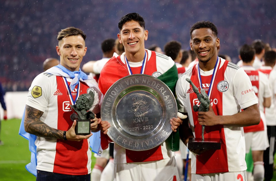 Ajax are desperate to keep Lisandro Martinez, left, and Jurrien Timber, right, this summer