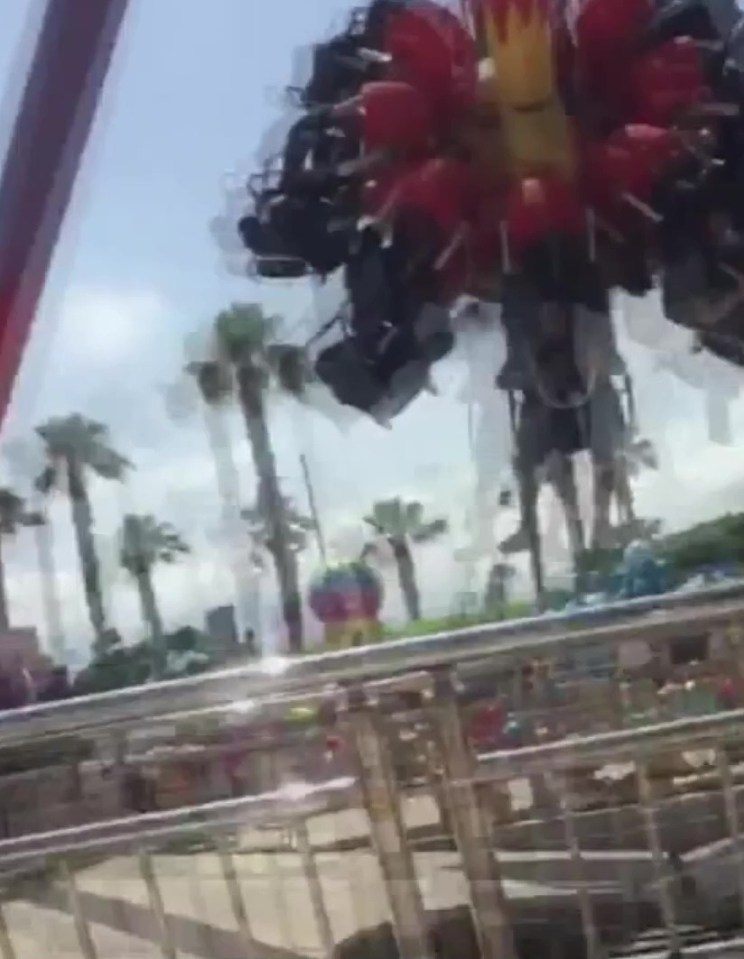 Horror footage shows the moment the ride snapped mid-air