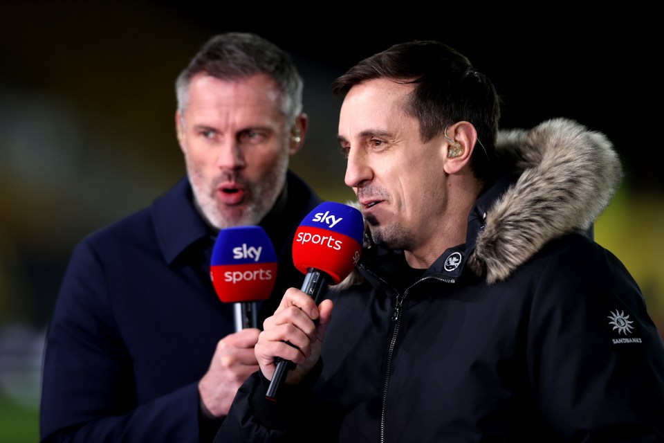 Gary Neville and Jamie Carragher will swap punditry duties for Soccer Aid