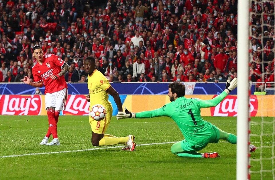 Nunez scored in both Champions League quarter-final legs against Liverpool during the 2021-22 season