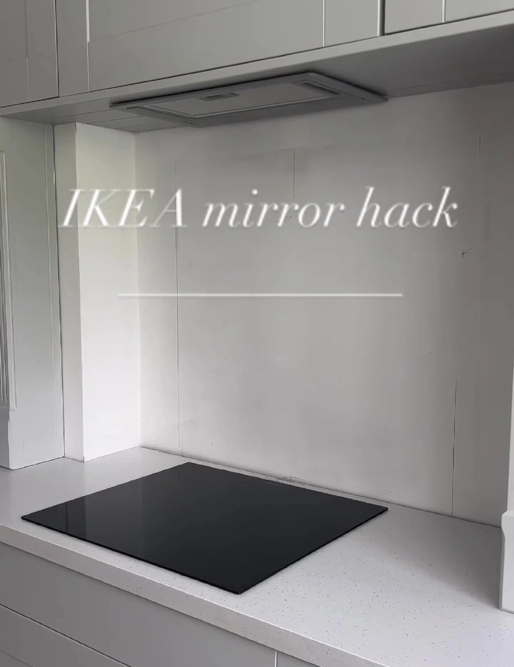 Mrs L took to Instagram to show off her IKEA splashback hack