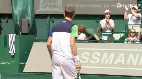 Daniil Medvedev abused his coach Gilles Cervara after being broken in the first game of the second set