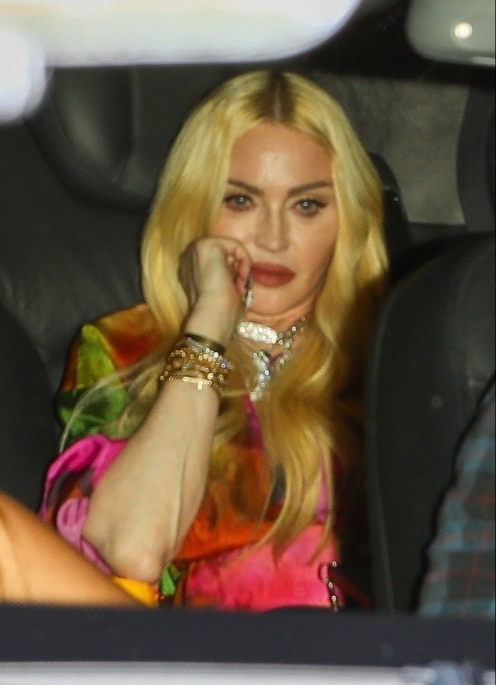 Madonna looked all partied out as she was seen leaving Britney Spears wedding