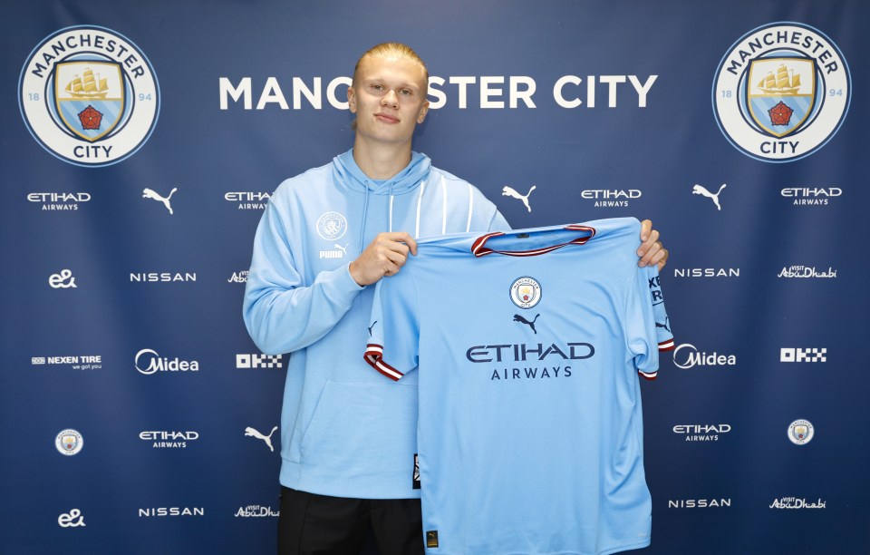 Haaland was officially unveiled as a City player this morning