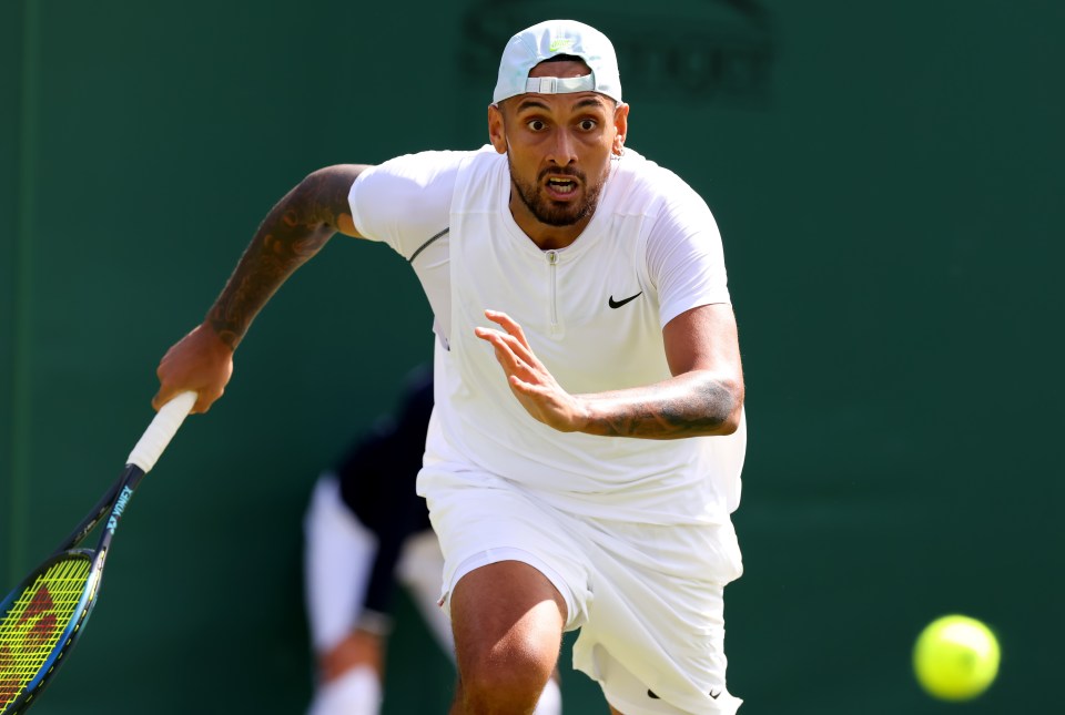 Nick Kyrgios was in action against Paul Jubb in Day Two of Wimbledon