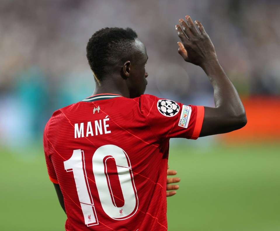 Mane appeared to wave goodbye to Liverpool's fans after the Champions League final