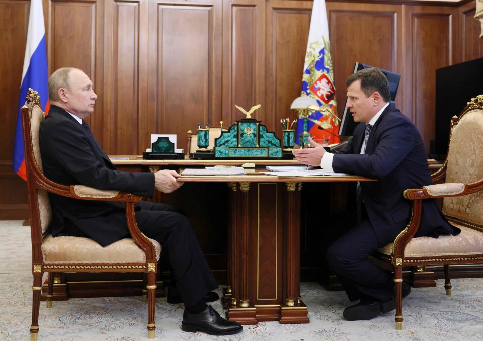 Vladimir Putin meets with businessman Sergey Kulikov in Moscow