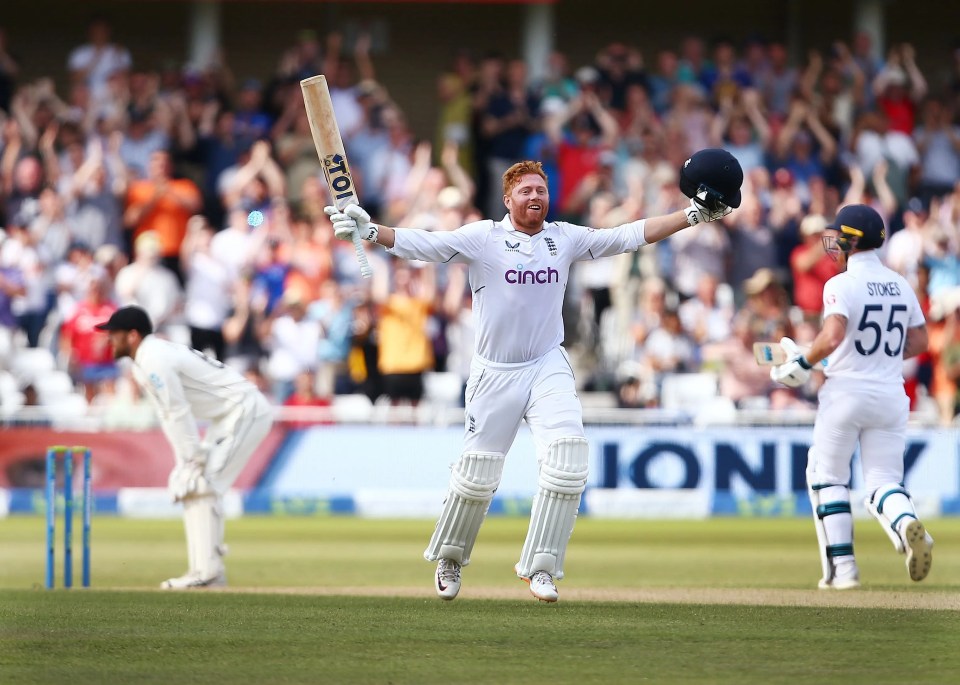 Jonny Bairstow smashed a brutal century as England remarkably chased down 299 to beat New Zealand at Trent Bridge