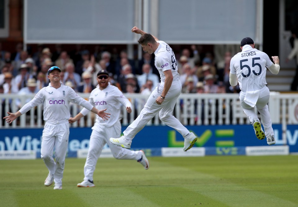 Matt Potts also made his debut and took three wickets in the morning session