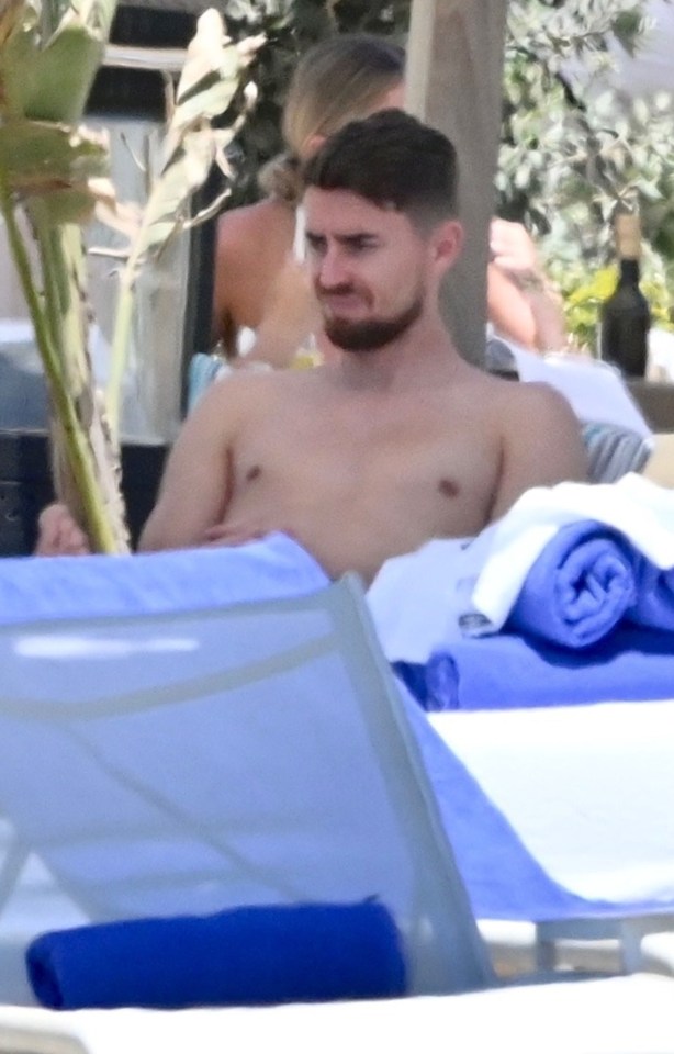 Chelsea and Italy star Jorginho on the beach in Marbella