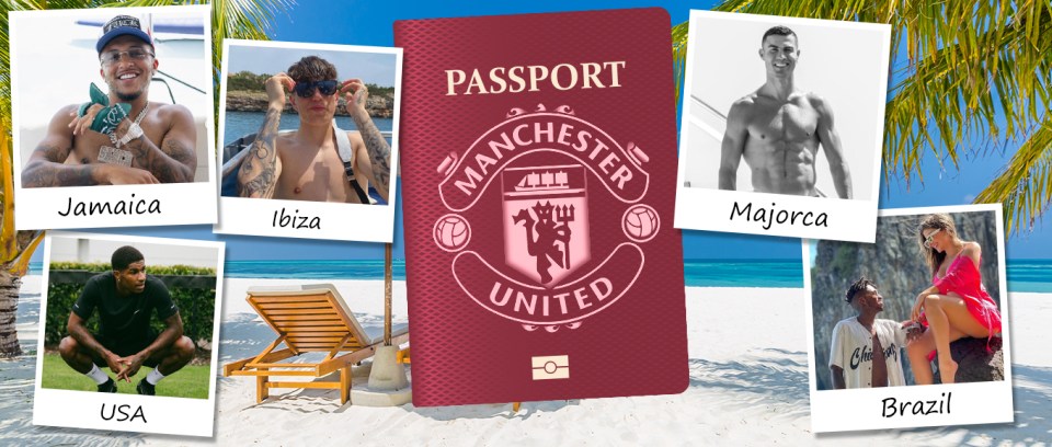 Man Utd stars have jetted all over the world since the end of the season